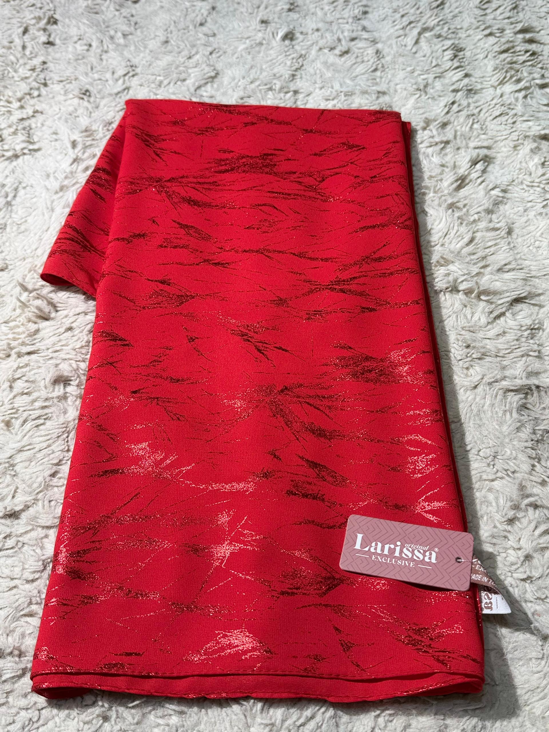 Voile marbré rouge sang
