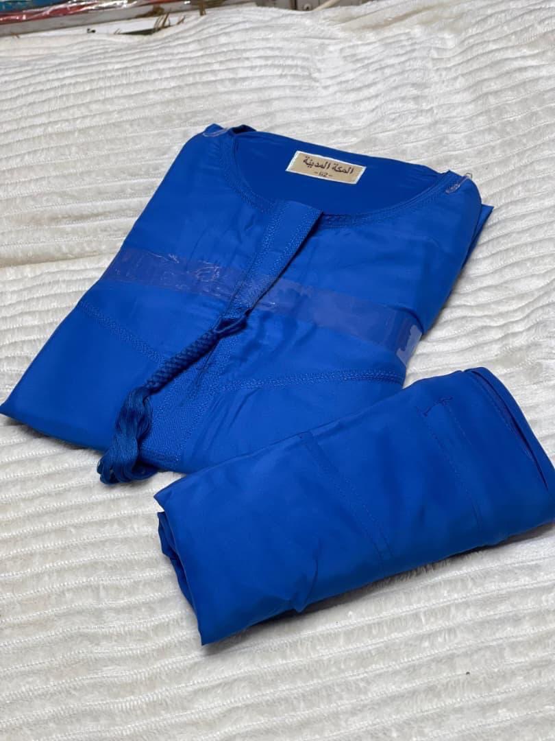 Jalaba avec pantalon bleu roi