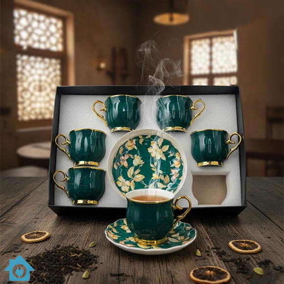 ensemble 12pcs tasses et sous tasses