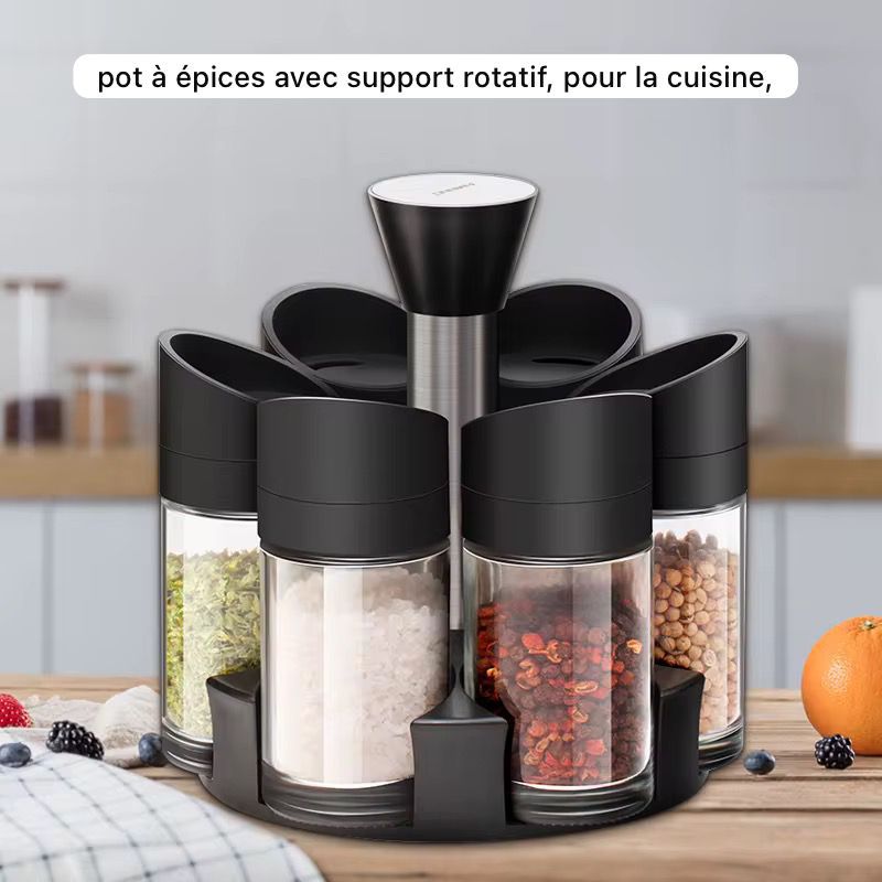 pots à épices 7pcs avec suppory