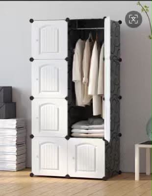 Armoire penderie 2battants en plastique