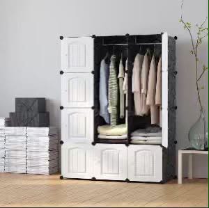 Armoire penderie 3battants en plastique