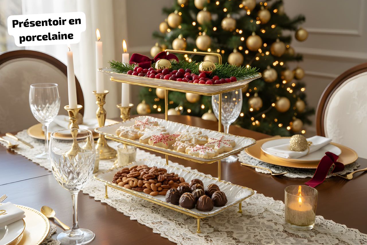 Présentoirs porcelaines 3niveaux