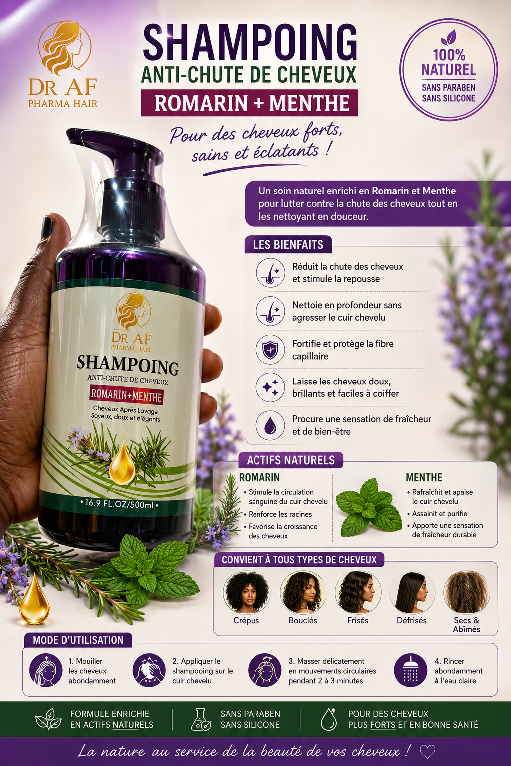 SHAMPOOING ROMARIN+MENTHE