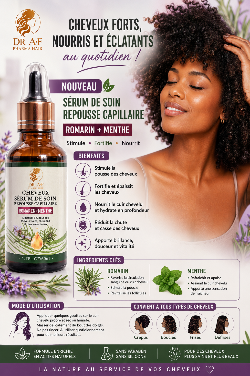 SÉRUM DE SOIN ROMARIN + MENTHE 50ML