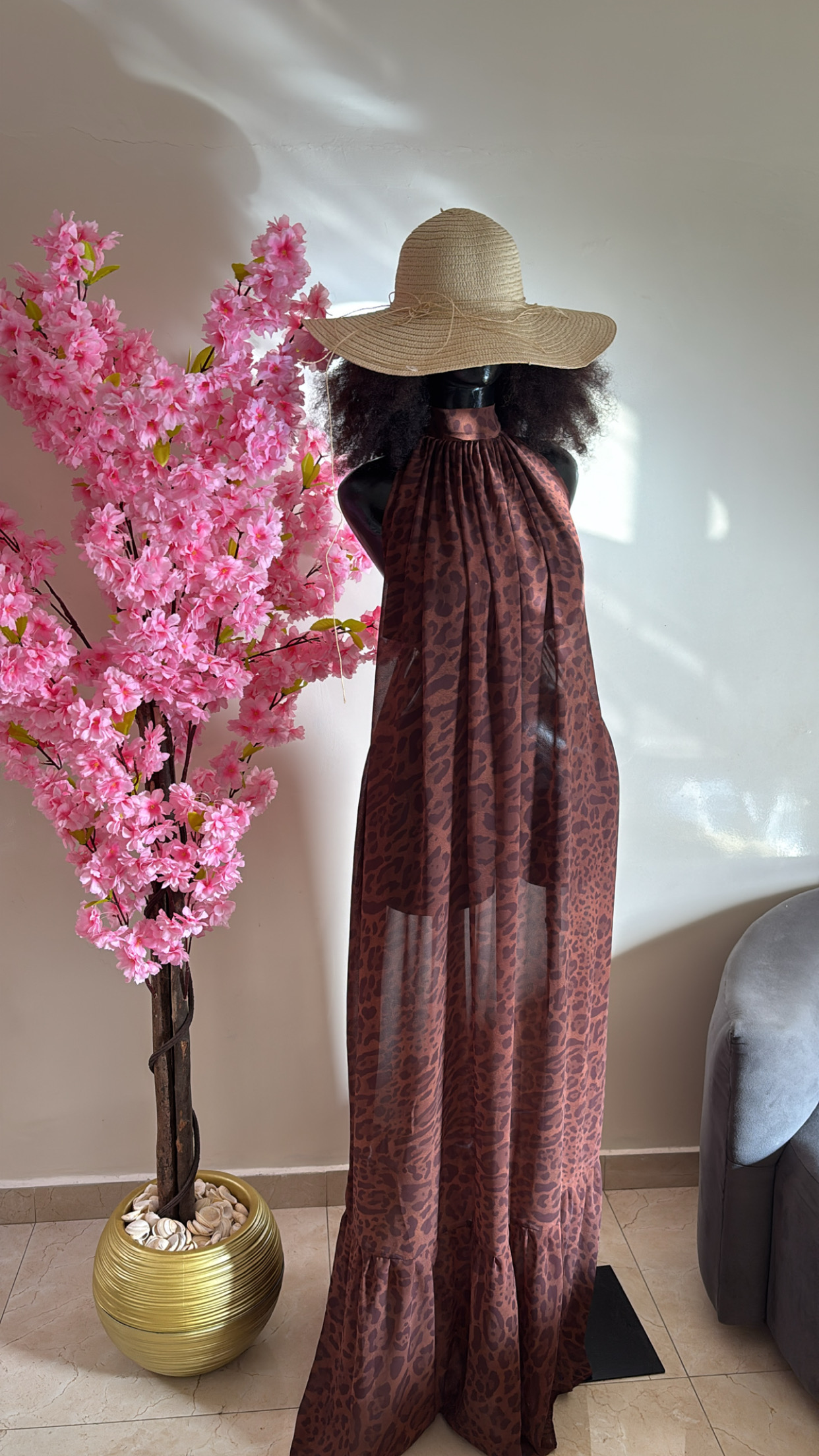 Robe crêpe fleurette