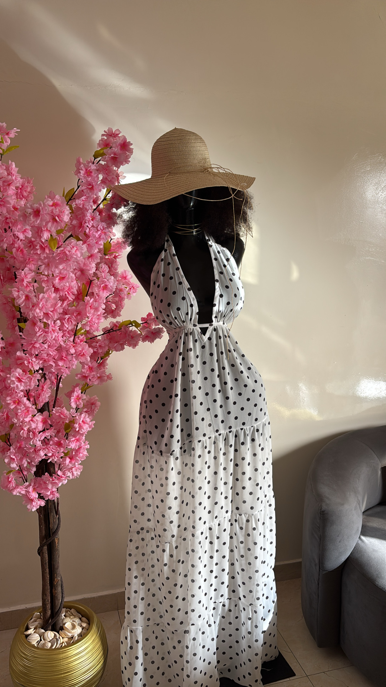 Robe crêpe fleurette