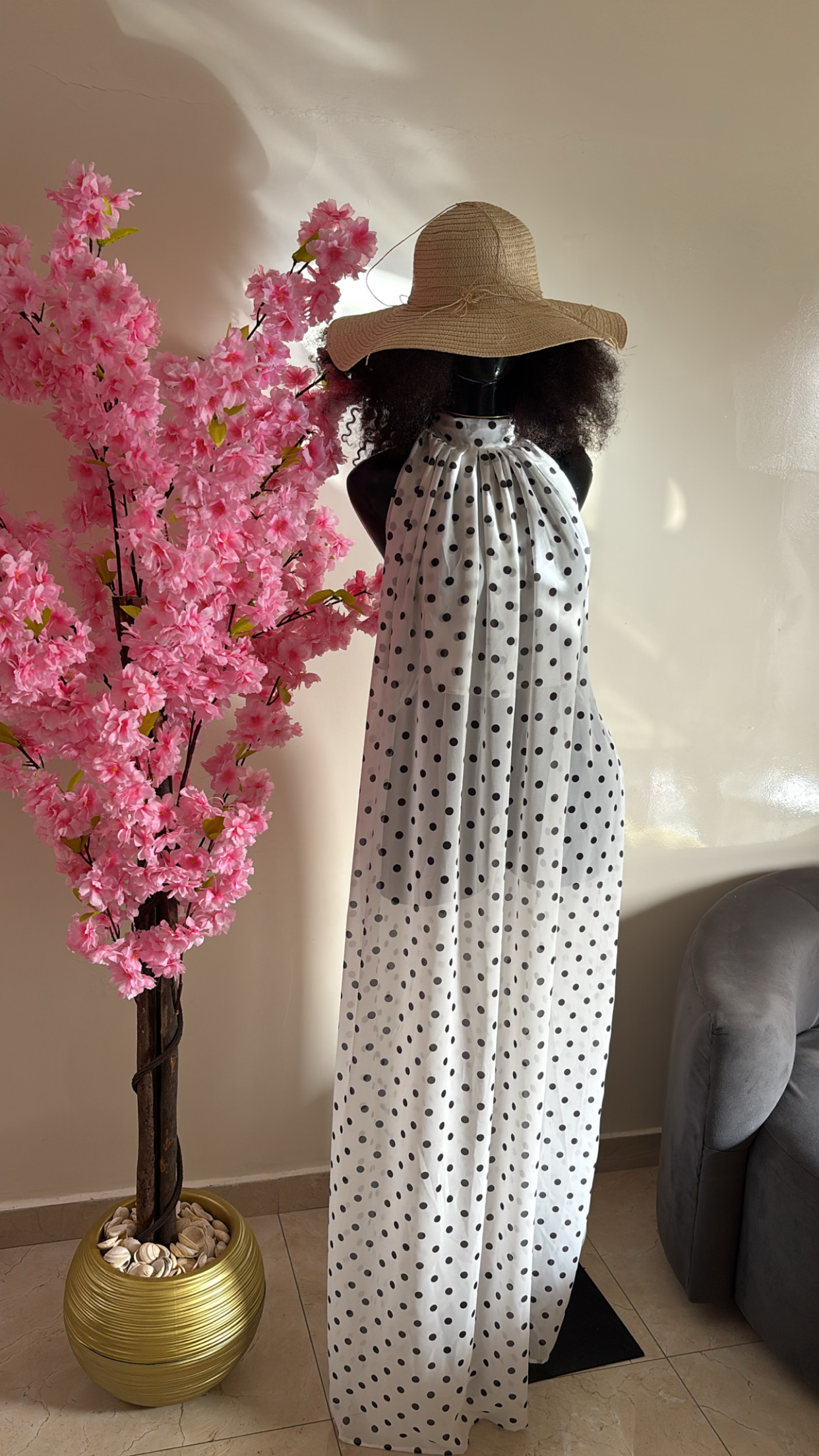 Robe crêpe fleurette