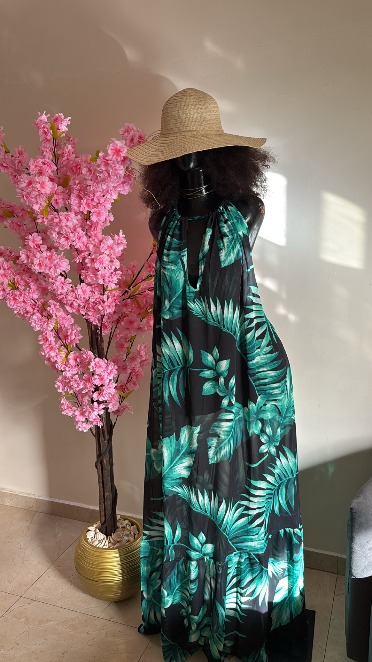 Robe crêpe fleurette