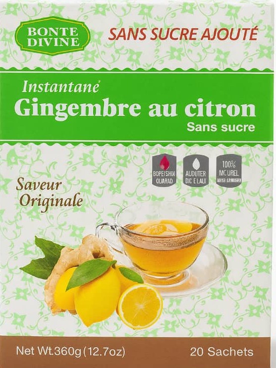 Thé Gingembre Citron sans Sucre