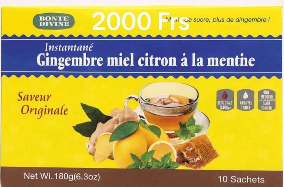 Thé Gingembre Miel Citron à la Menthe 10 Sachets